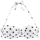 LASCANA Top de bikini negro / blanco