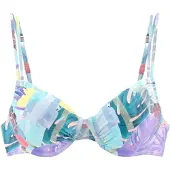Venice beach Top de bikini 'Varia' turquesa / azul claro / amarillo / lila pastel