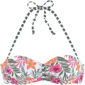 Venice beach Top de bikini oliva / naranja / rosa / blanco