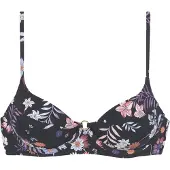 Sunseeker Top de bikini azul oscuro / lila / rojo pastel / negro