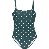 LASCANA Traje de baño esmeralda / blanco
