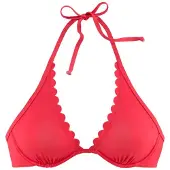 LASCANA Top de bikini 'Scallop' granadina