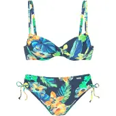 LASCANA Bikini navy / turquesa / verde neón / naranja