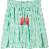 MINOTI Falda jade / verde claro / rojo / blanco