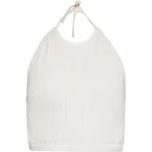 Ebeeza Top de punto blanco lana