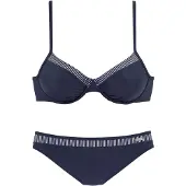 LASCANA Bikini marino / blanco