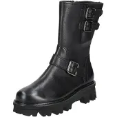 Paul green Botas 'Schnürstiefelette Damen 8162 016 Glattleder in schwarz' negro
