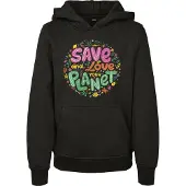 Mister tee Sudadera 'Save And Love' amarillo / verde / naranja / rosa / negro