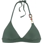 LASCANA Top de bikini 'Yves' verde oscuro