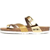 Bayton Zapatos abiertos 'Diane' oro / negro