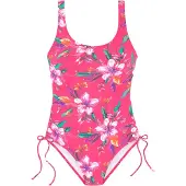 LASCANA Traje de baño 'Malia' jade / lila / naranja / rosa
