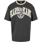 Karl kani Camiseta 'Eagle' amarillo pastel / antracita / blanco