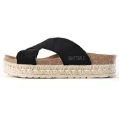 Bayton Zapatos abiertos 'Penelope' beige / negro