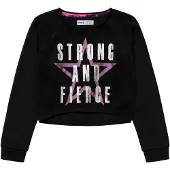 MINOTI Sudadera rosa / negro / plata