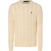Ralph Lauren para hombre. 710775885024 Jersey de algodón en punto de ochos beige (L), Casual, Clásico, outlet 2026.