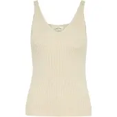 Cream Top de punto 'Dela' beige moteado
