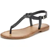 LASCANA Sandalias de dedo beige / negro