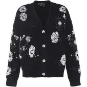 Faina Cárdigan negro / plata