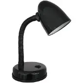 EDM Lámpara de mesa 30255 Amsterdam, color negro, metal, 60 W, 13 x 34 cm, casquillo E27. Lámpara de flexo/mesa