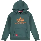 Alpha industries Sudadera verde oscuro / naranja