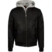 Lonsdale Chaqueta de entretiempo gris claro / negro