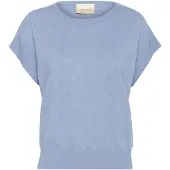 Cream Jersey 'Dela' azul moteado