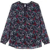 Sheego Blusa azul / rosé / rojo oscuro
