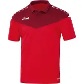 Jako Camiseta funcional 'Champ 2.0' rojo / rojo oscuro / blanco