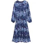 Desigual , Vestido mini arty, Poliester, Azul, L