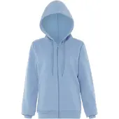 Colina Sudadera con cremallera azul claro