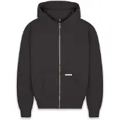 Dropsize Sudadera con cremallera 'Super Heavy Blank' negro / blanco