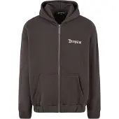 Dropsize Sudadera con cremallera negro / blanco