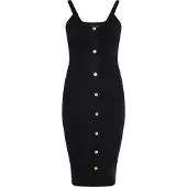 NAEMI Vestido de punto negro