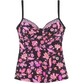 LASCANA Top de tankini rosa / negro