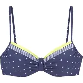 LASCANA Top de bikini marino / lima / blanco