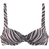 LASCANA Top de bikini negro / blanco