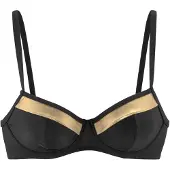 LASCANA Top de bikini oro / negro