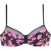LASCANA Top de bikini lila / naranja / rosa / negro
