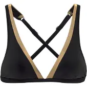 LASCANA Top de bikini dorado / negro