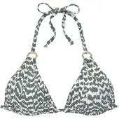 LASCANA Top de bikini oliva / blanco