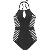LASCANA Traje de baño negro / blanco