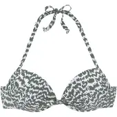 LASCANA Top de bikini oliva / blanco