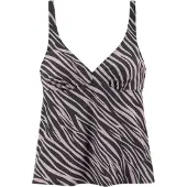 LASCANA Top de tankini lila / negro
