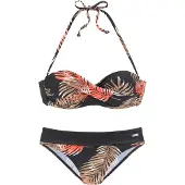 LASCANA Bikini beige / naranja / negro / blanco