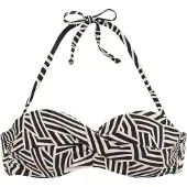 LASCANA Top de bikini beige / negro