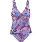 LASCANA Traje de baño azul claro / azul oscuro / amarillo / rosa