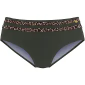 LASCANA Braga de bikini 'Adelin' piel / umbra / verde oscuro / negro