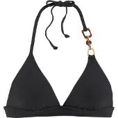 LASCANA Top de bikini 'Yves' crema / marrón / negro