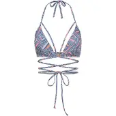LASCANA Top de bikini 'Lisa' azul paloma / azul cielo / naranja