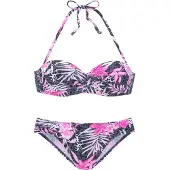 Buffalo Bikini gris / rosa claro / negro / blanco